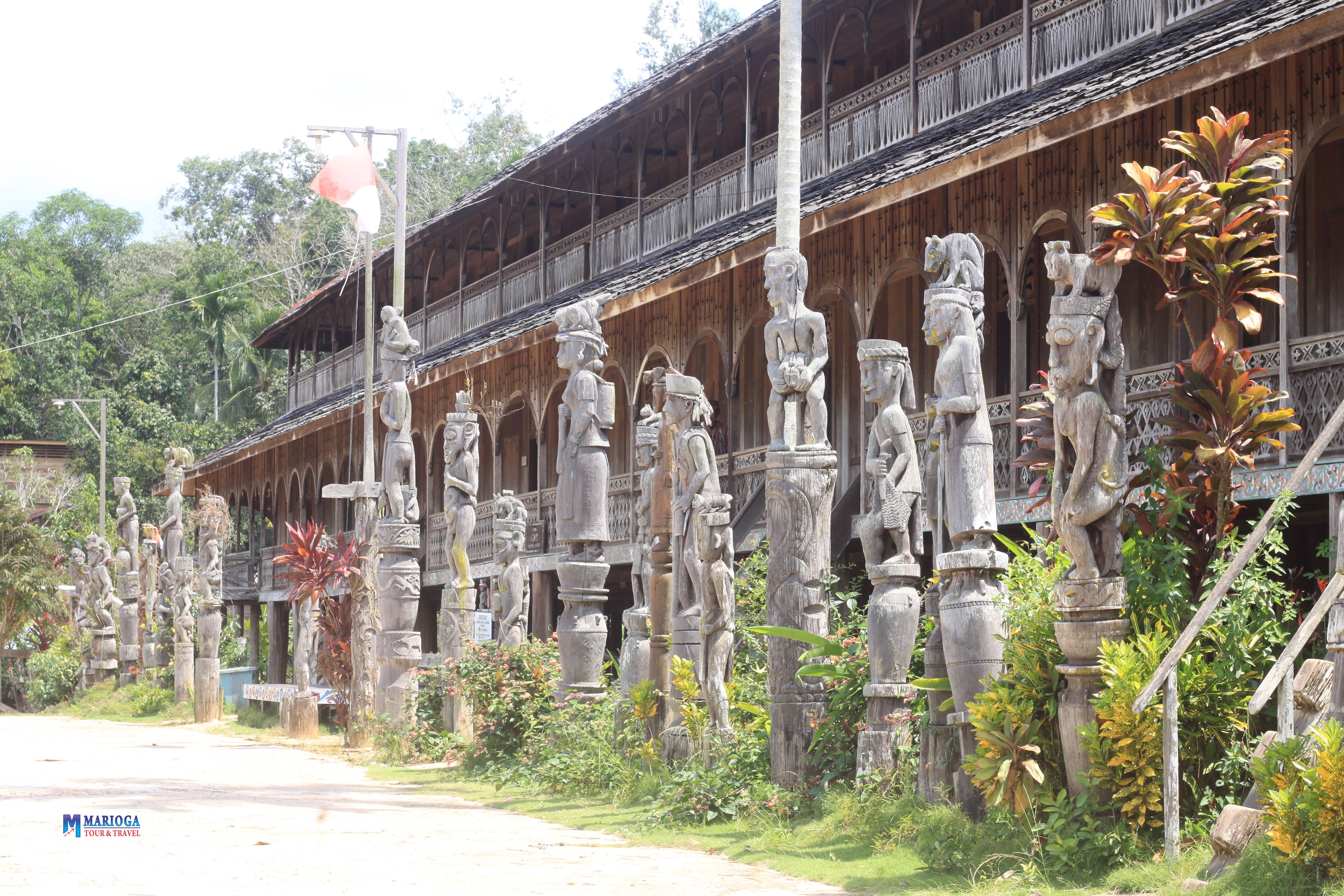 Mancong Long House Dayak Tribe